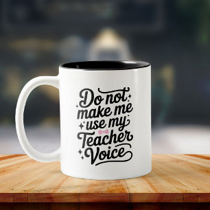 Caneca De Café Em Dois Tons Engraçado Professor Humor Classroom Girly