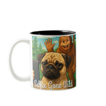 Engraçado Pug Bigfoot Photobomb - Selfie Ficou Sel