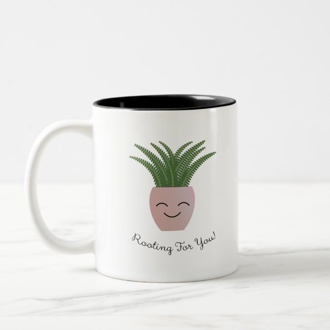 Caneca De Café Em Dois Tons Engraçado Root para você Fern (Esquerda)