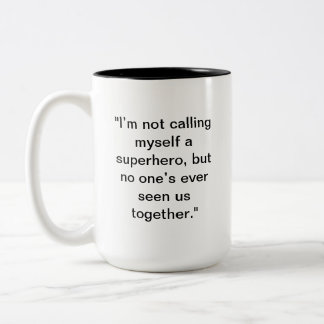 Caneca De Café Em Dois Tons Engraçado Super Herói Mug | Presente de Nome Perso