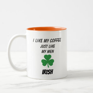 Caneca De Café Em Dois Tons Engraçado Tipografia Dizendo Irlandês