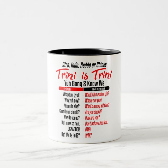 Caneca De Café Em Dois Tons Engraçado Trini é Trini (Centro)