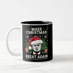Caneca De Café Em Dois Tons Engraçado Trump 2024 Faça Excelente de Natal novam