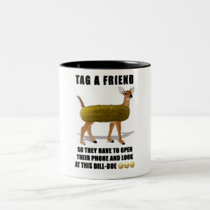 Caneca De Café Em Dois Tons Engraçado Um Amigo/Dill Doe