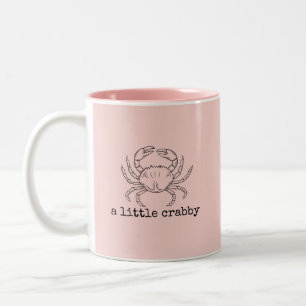 Caneca De Café Em Dois Tons Engraçado Um Pouco Irritadiço Estética Mínima de V