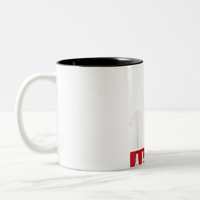 Caneca De Café Em Dois Tons Engraçado Xess King Castling Design (Esquerda)