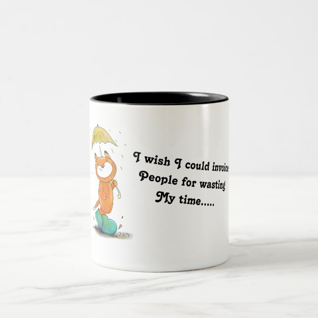 Caneca De Café Em Dois Tons Engraçados Engraçados Escritório Café Mug (Centro)