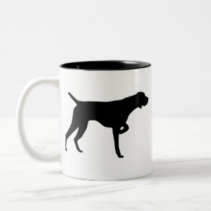 Caneca De Café Em Dois Tons Engrenagem alemão do ponteiro de cabelos curtos
