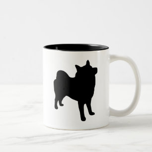 Caneca De Café Em Dois Tons Engrenagem de Elkhound do norueguês
