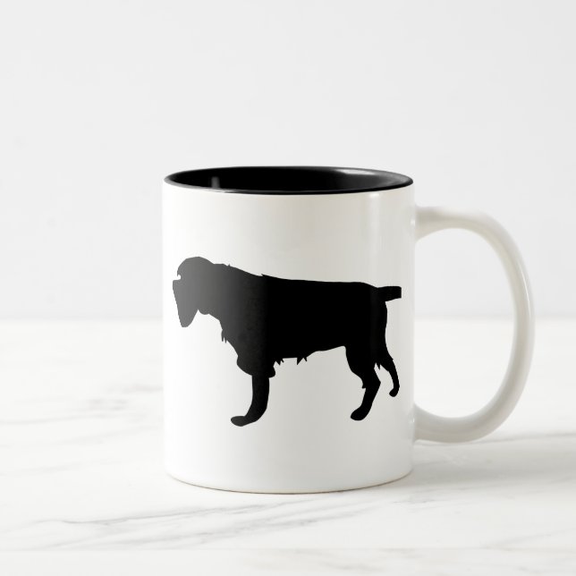 Caneca De Café Em Dois Tons Engrenagem nova Wirehaired apontar Griffon (Direita)