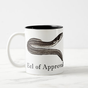 Caneca De Café Em Dois Tons Enguia da aprovação