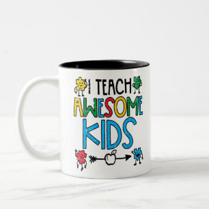 Caneca De Café Em Dois Tons Ensino Crianças Incríveis Autismo Sensibilização P
