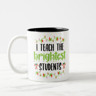Caneca De Café Em Dois Tons Ensino Os Estudantes Mais Brilhantes À Luz De Nata