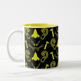 Caneca De Café Em Dois Tons ENT Otolaringology Otorhinolaringologista