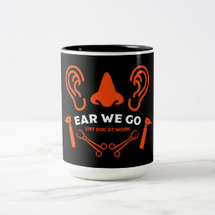 Caneca De Café Em Dois Tons ENT Otolaringology Otorhinolaringologista