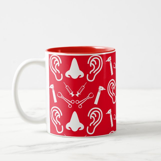 Caneca De Café Em Dois Tons ENT Otolaringology Otorhinolaringologista (Esquerda)