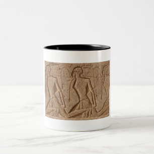 Caneca De Café Em Dois Tons entalhes do egito