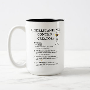 Caneca De Café Em Dois Tons Entendendo Criadores de Conteúdo