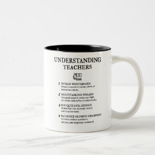 Caneca De Café Em Dois Tons ENTENDER PROFESSORES - Engraçado Humor do Professo