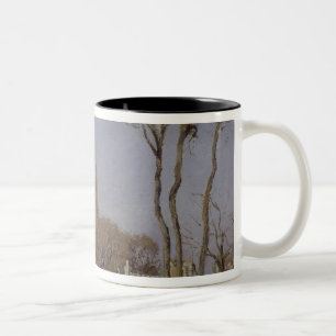 Caneca De Café Em Dois Tons Entrada de Camille Pissarro   à vila de Vois