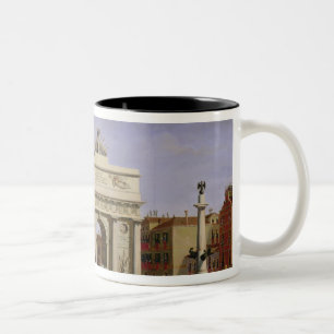 Caneca De Café Em Dois Tons Entrada de Napoleon mim em Veneza, 1807