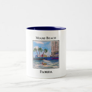 Caneca De Café Em Dois Tons Entrada Haulover, Miami Beach, Flórida