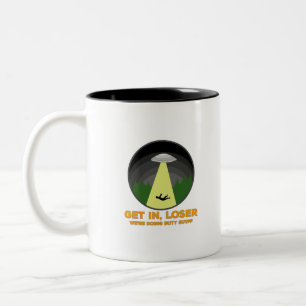 Caneca De Café Em Dois Tons Entre, Perdedor. Estamos fazendo coisas de Bumbum
