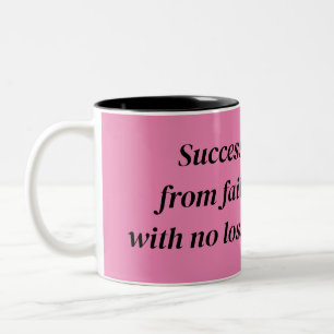 Caneca De Café Em Dois Tons Entusiasmo imparável: uma motivação