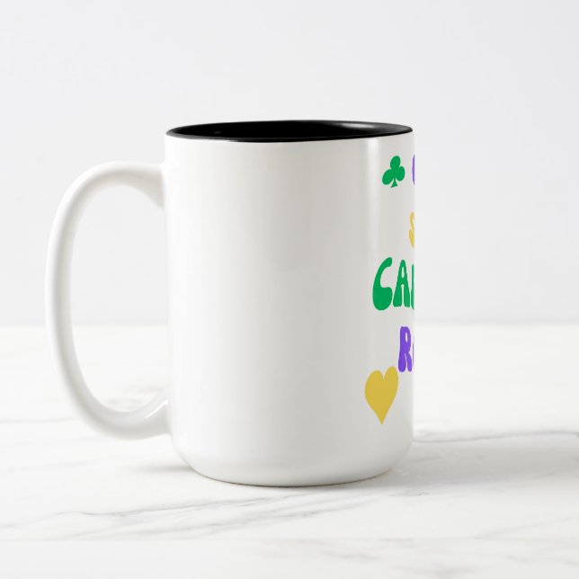 Caneca De Café Em Dois Tons Entusiasta Canasta Mantra Come Sleep Canasta repet (Esquerda)