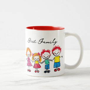 Caneca De Café Em Dois Tons Envie o Desenho do Seu Filho Arte Personalizada
