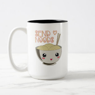 Caneca De Café Em Dois Tons Envie o presente da sopa de macarronete do Miso da