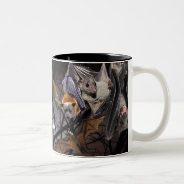 Caneca De Café Em Dois Tons Envolver Fruta Bat Mug (Direita)