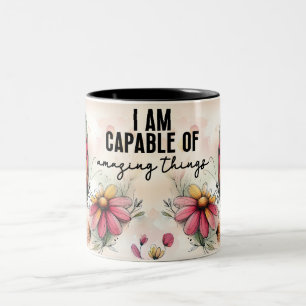 Caneca De Café Em Dois Tons Envolvimento de Borboleta Inspirador