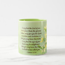 Caneca De Café Em Dois Tons Ephesianos 1:17-18 Esperança a que Ele te chamou