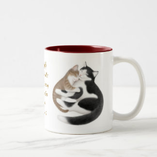 Caneca De Café Em Dois Tons Ephesianos 4:2 Bíblia De Gatos De Amor Verso Mug
