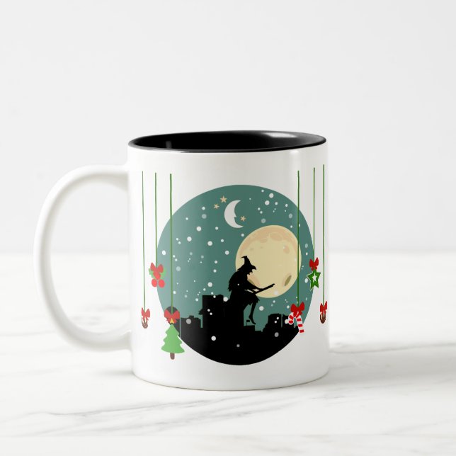 Caneca De Café Em Dois Tons epifania natal befana (Esquerda)