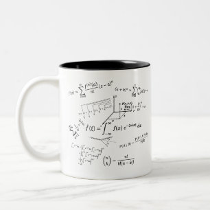Caneca De Café Em Dois Tons equações e fórmulas matemáticas