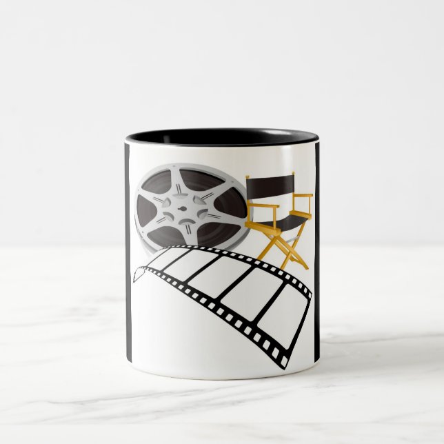 Caneca De Café Em Dois Tons equipamento cinematográfico (Centro)