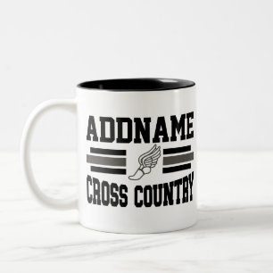 Caneca De Café Em Dois Tons Equipe de corrida de cross country personalizada A