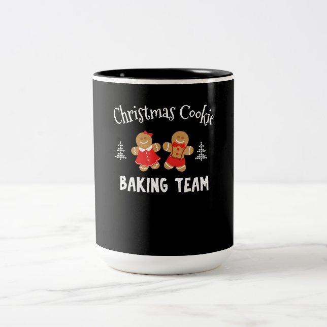 Caneca De Café Em Dois Tons Equipe de panificação de biscoitos de Natal | pão  (Centro)