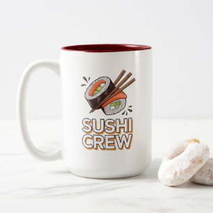 Caneca De Café Em Dois Tons Equipe de Sushi