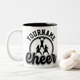 Caneca De Café Em Dois Tons Equipe de Torcida Personalizada com NOME Torcedora