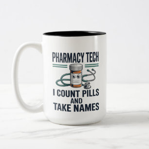 Caneca De Café Em Dois Tons Equipe Divertida de Técnicos de Farmácia CPhT Assi