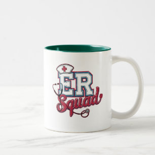 Caneca De Café Em Dois Tons Equipe do PS, Sala de Emergência, Camisa de Enferm