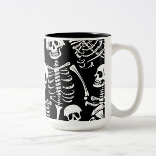 Caneca De Café Em Dois Tons Equipe Esqueleto