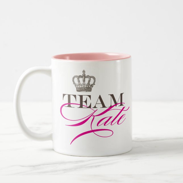Caneca De Café Em Dois Tons Equipe Kate | o casamento real (Esquerda)