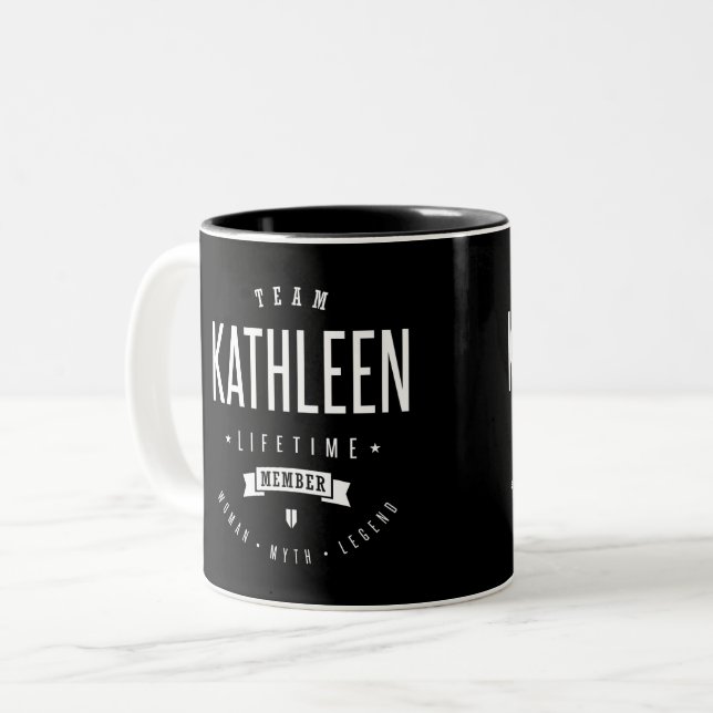 Caneca De Café Em Dois Tons Equipe Kathleen (Frente Esquerda)