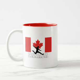 Caneca De Café Em Dois Tons Equipe Nacional de Futebol do Canadá