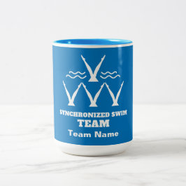 Caneca De Café Em Dois Tons Equipe Nadadora Sincronizada
