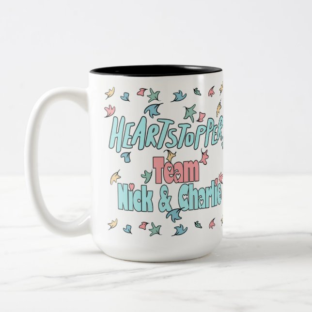 Caneca De Café Em Dois Tons Equipe Nick E Charlie White (Esquerda)